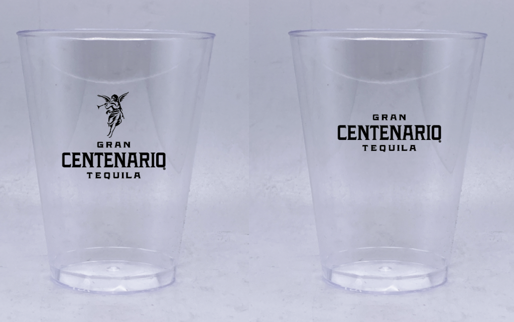 Customized plastic cups with company logo or brand name