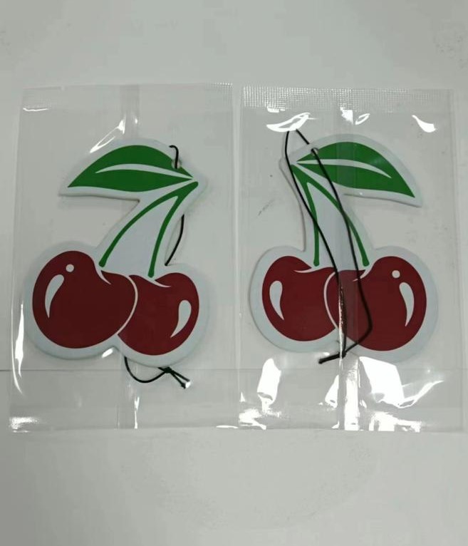 Custom printed air freshener with custom logo and scents 4" max size customized air deodorizer