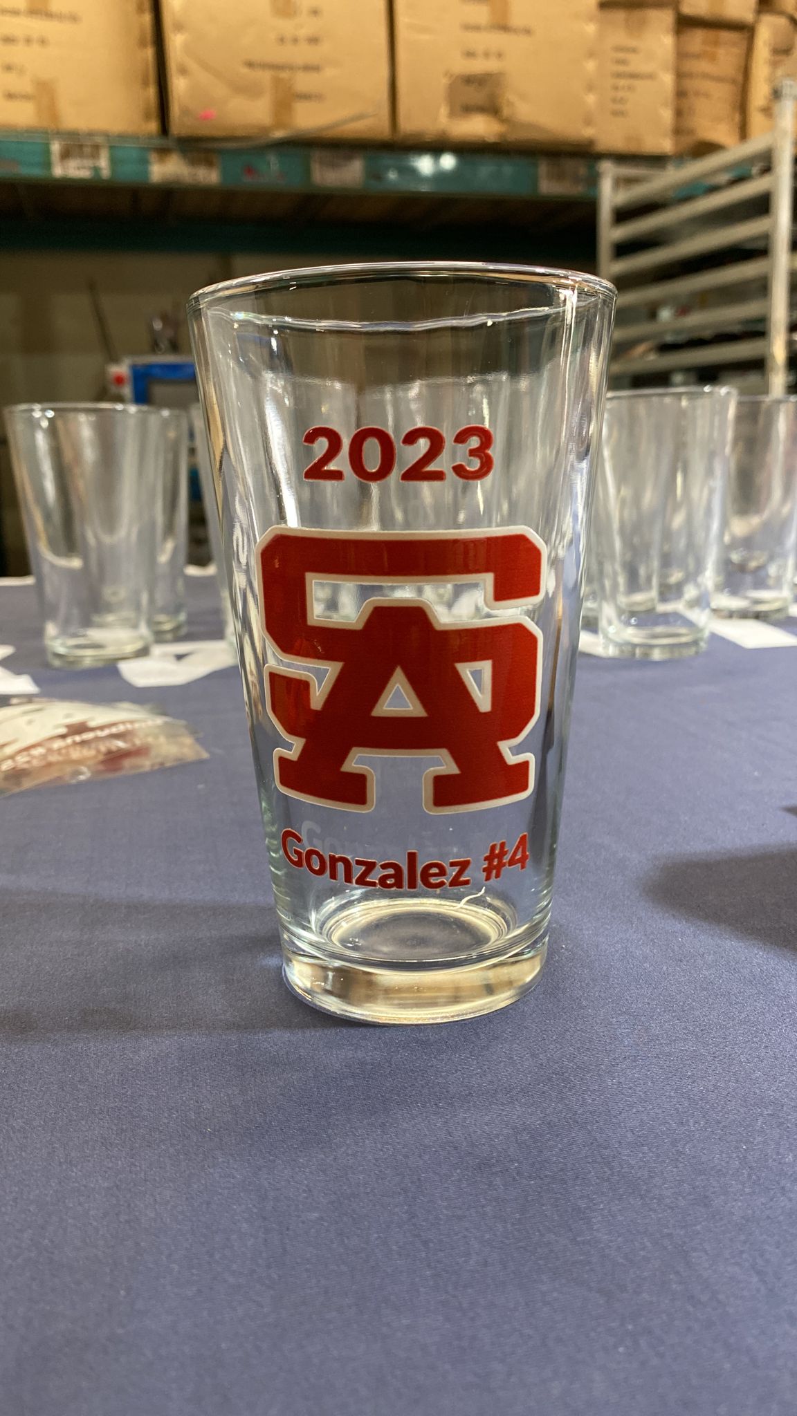 16 Oz. Mixing/Pub Glass with custom logo