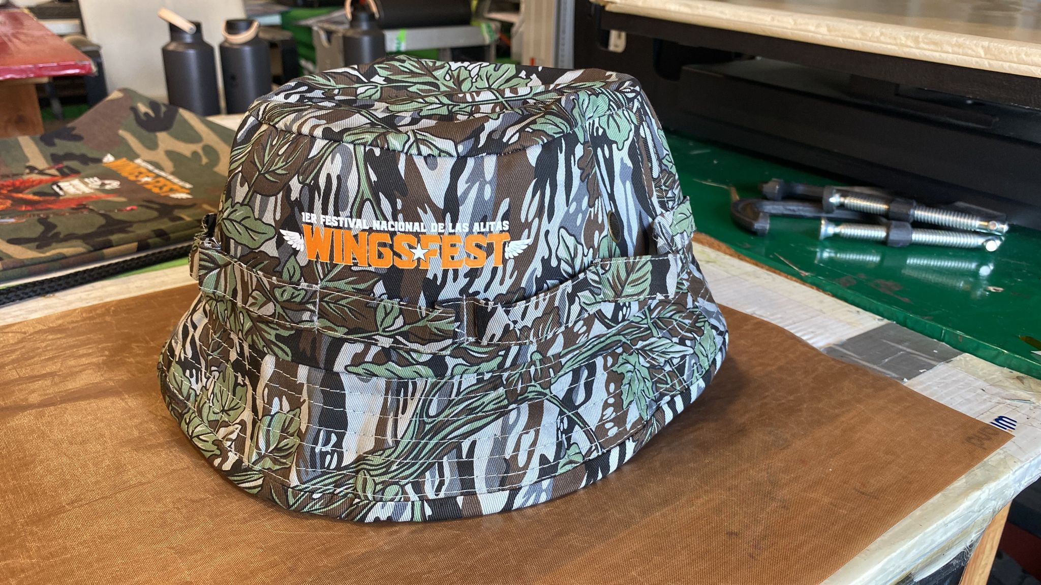 Style 43-045 OTTO CAP Camouflage Bucket Hat with DTF personalized