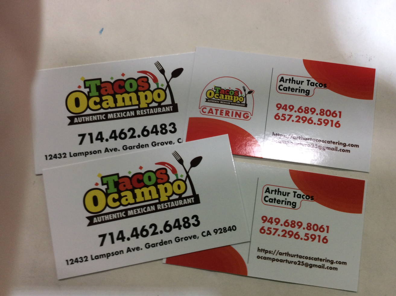 2″ X 3.5″ Card Stock Business Cards UV or Matte Coated Eco-Friendly Ink