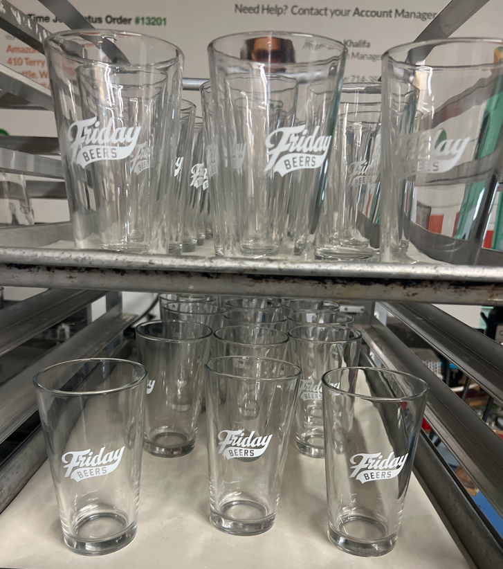 Custom Pad Printing Glasses with Logo