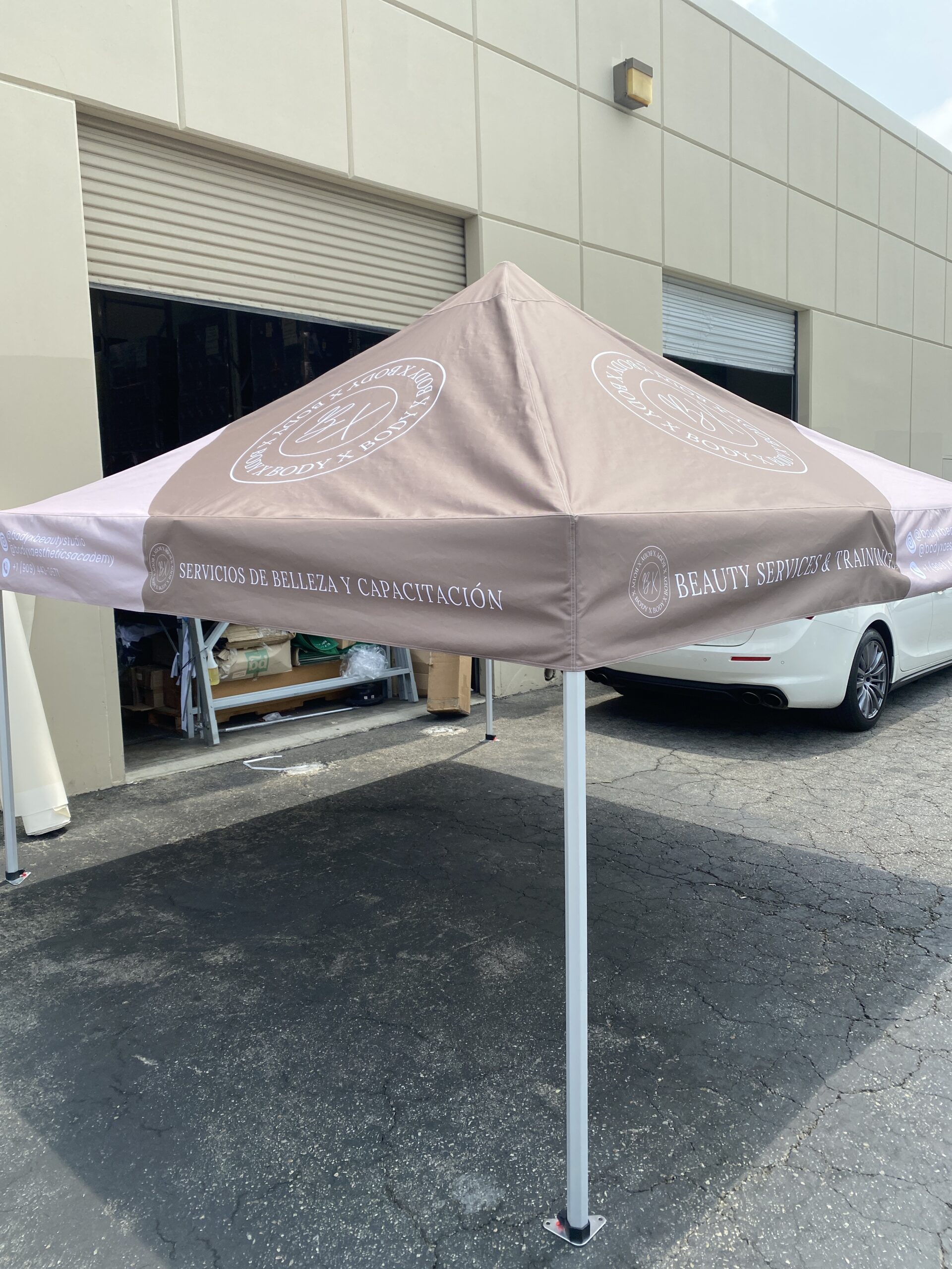 Glamour and Shade: Elevate Your Beauty Studio with Custom Printed Canopies from Promogator.com